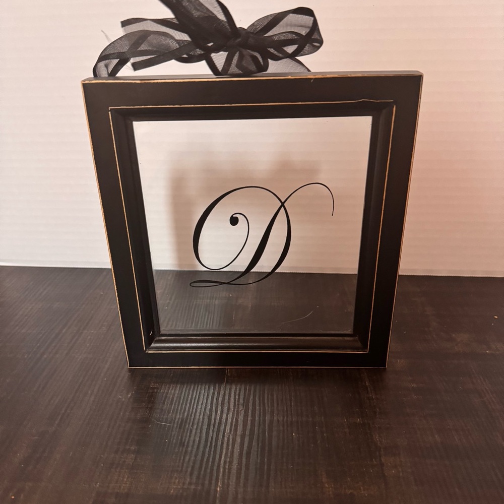 Black Monogram Shadow Box Frame